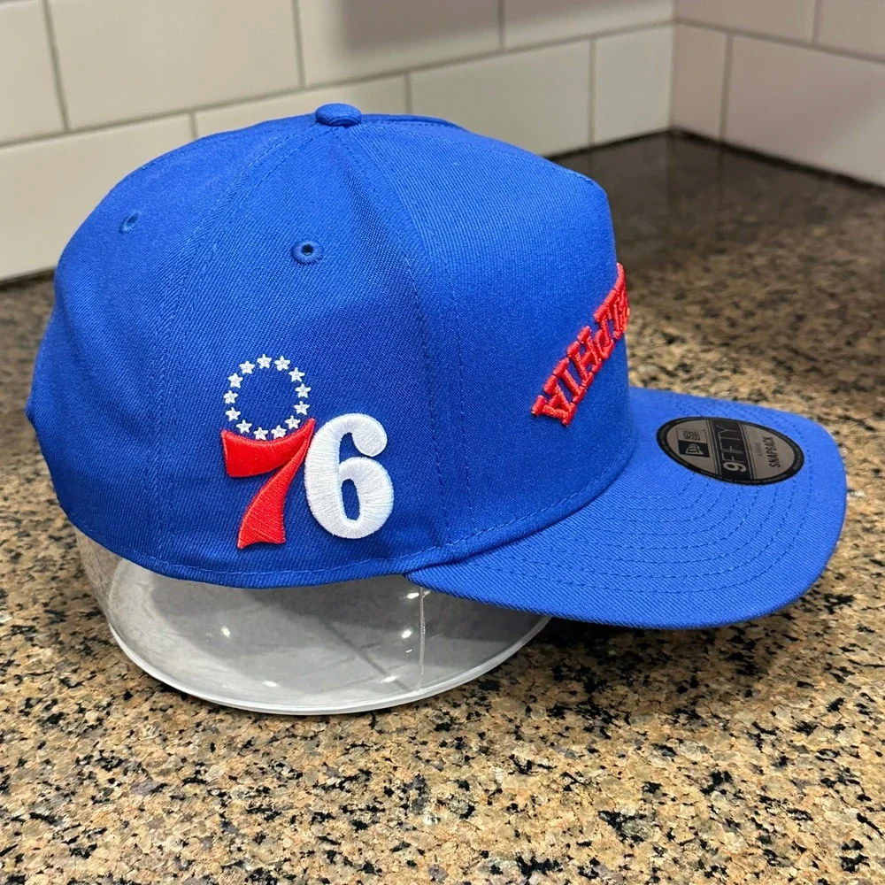 Philadelphia 76ers New Era 9FIFTY A-Frame Snapback‎ Hat Mens OSFA Blue New